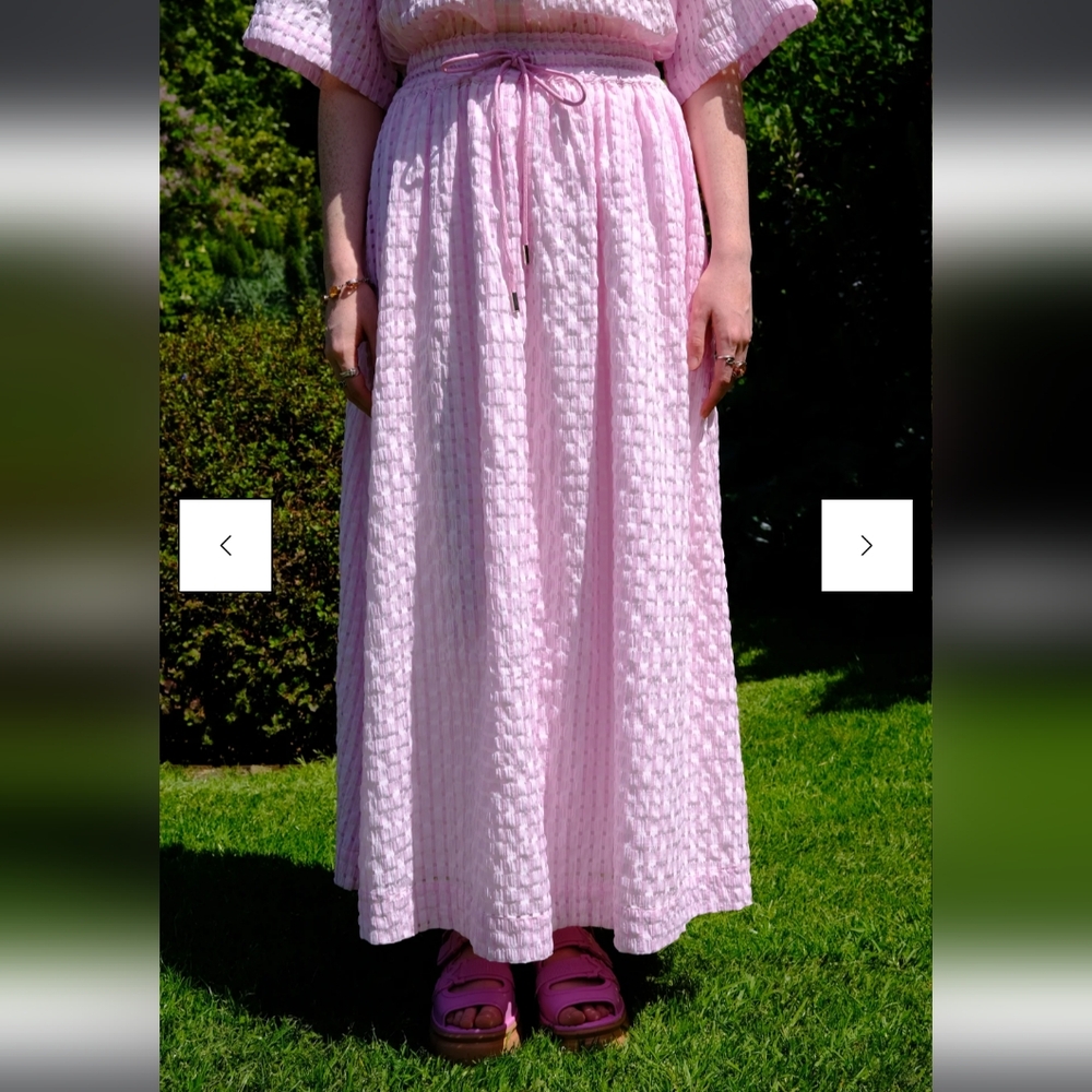 Variety Hour Pink Dolce Check Peony Skirt